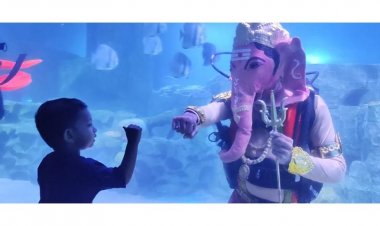Lord Ganesha returns to greet his devotees underwater in Ganesh Chaturthi