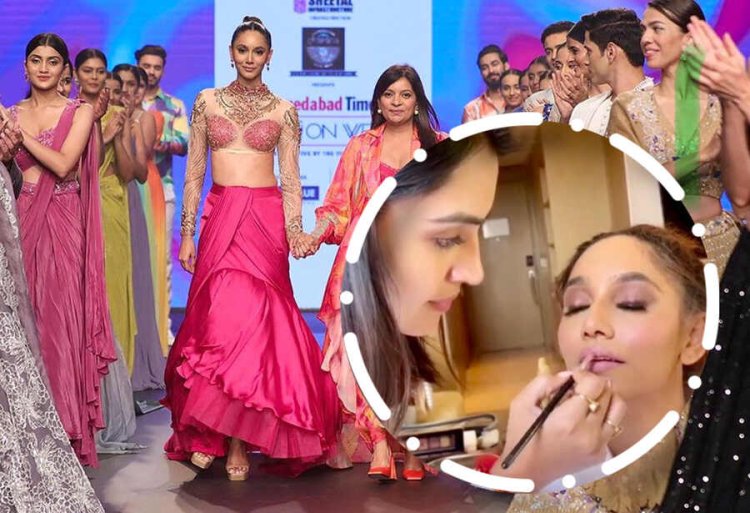 Gunjan Aghera Patel Showstopper Makeup Stuns at Times Fashion Week