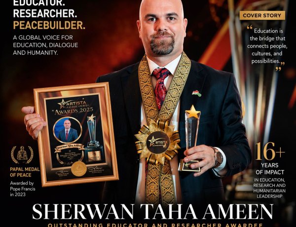 Sherwan Taha Ameen Receives Outstanding Educator and Researcher Award at Artista Achievers Awards
